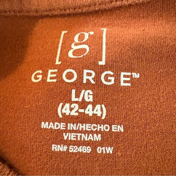 George T-Shirts Men Large Short Sleeve Blue Black Pocket Long Sleeve Bro… - Picture 8 of 8